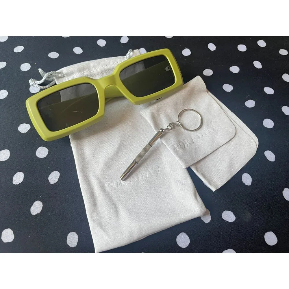 Sunglasses for Women Luxury Designer Sun Glasses Fashion‎ Square green